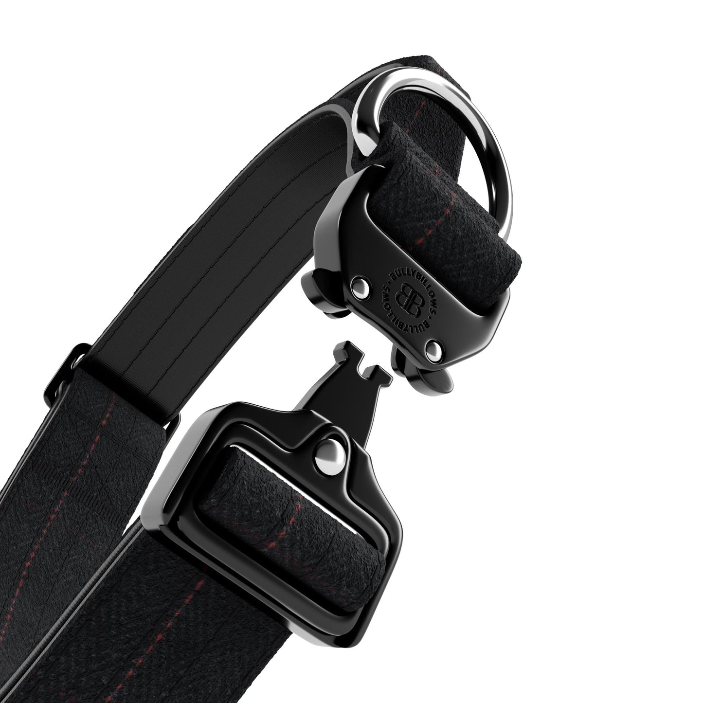 4cm Tweed Combat® Collar | With Handle & Secure Clip - Charcoal Black