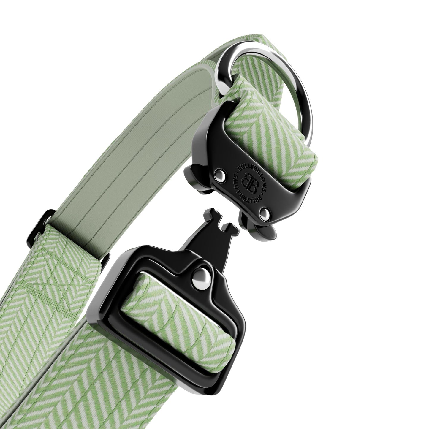 4cm Herringbone Combat® Collar | With Handle & Secure Clip - Mint Green