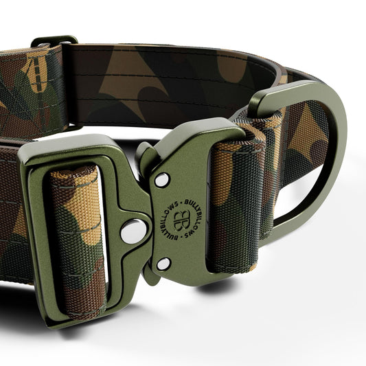 5cm Lighter Combat® Collar | With Handle & Secure Clip - Green Camouflage