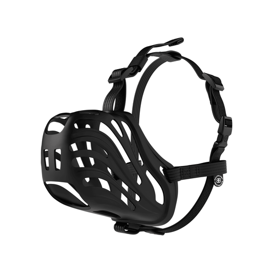 Muzzle | Flexi & Legal Requirement - S-XL Breeds - Black