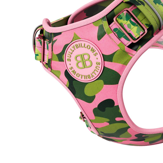 Comfort Premium Harness | Non Restrictive - Pink Camouflage