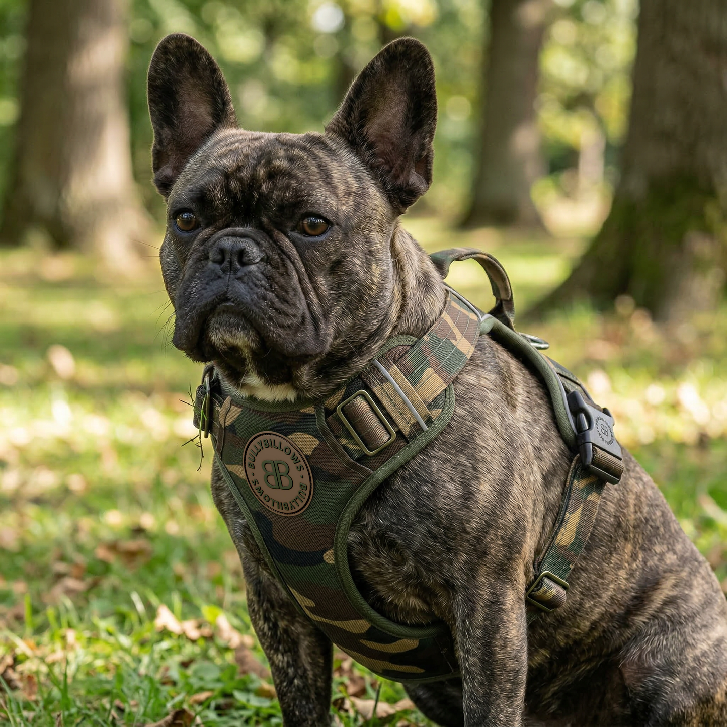 Comfort Premium Harness | Non Restrictive - Green Camouflage