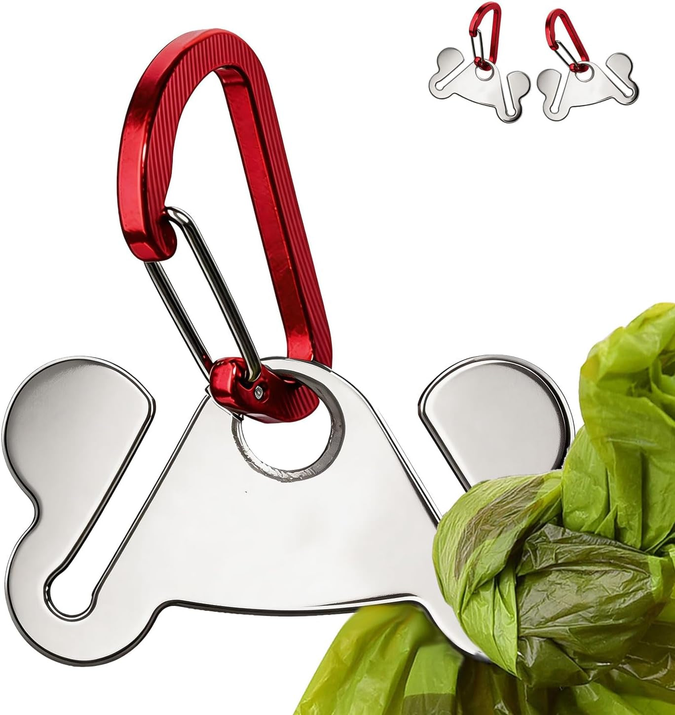 Hands-Free Dog Poop Bag Holder 2-Pack Prismra
