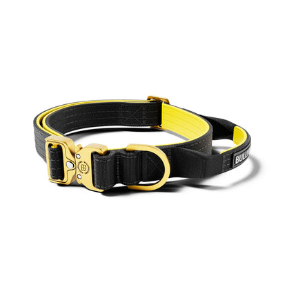 2.5cm Lighter Combat® Collar | With Handle & Secure Clip - Black X Yellow