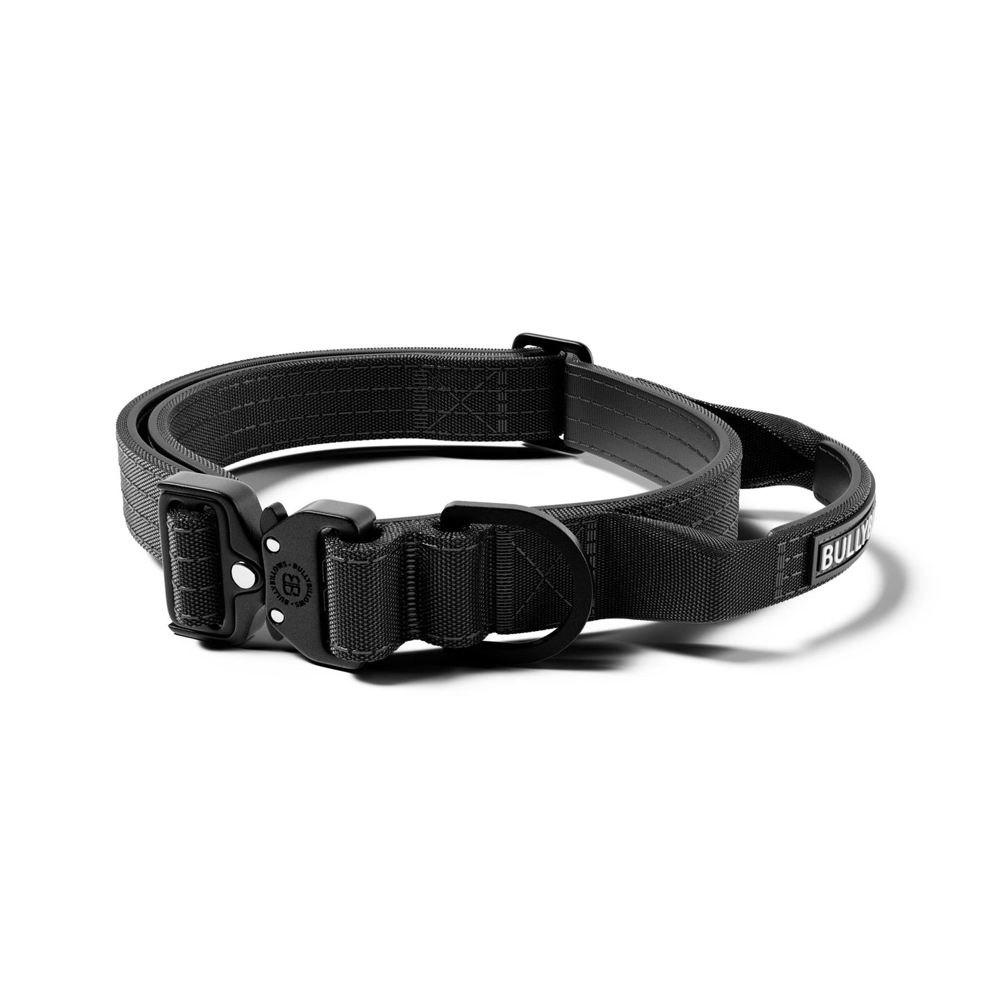 2.5cm Lighter Combat® Collar | With Handle & Secure Clip - Black x Black
