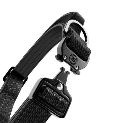 2.5cm Lighter Combat® Collar | With Handle & Secure Clip - Black x Black