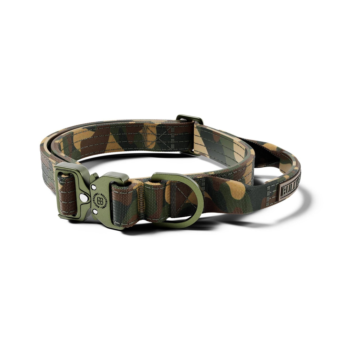 2.5cm Lighter Combat® Collar | With Handle & Secure Clip - Green Camouflage