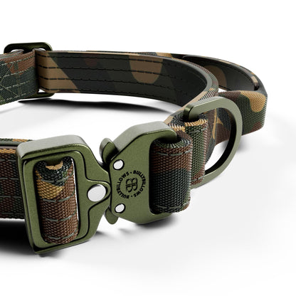 2.5cm Lighter Combat® Collar | With Handle & Secure Clip - Green Camouflage