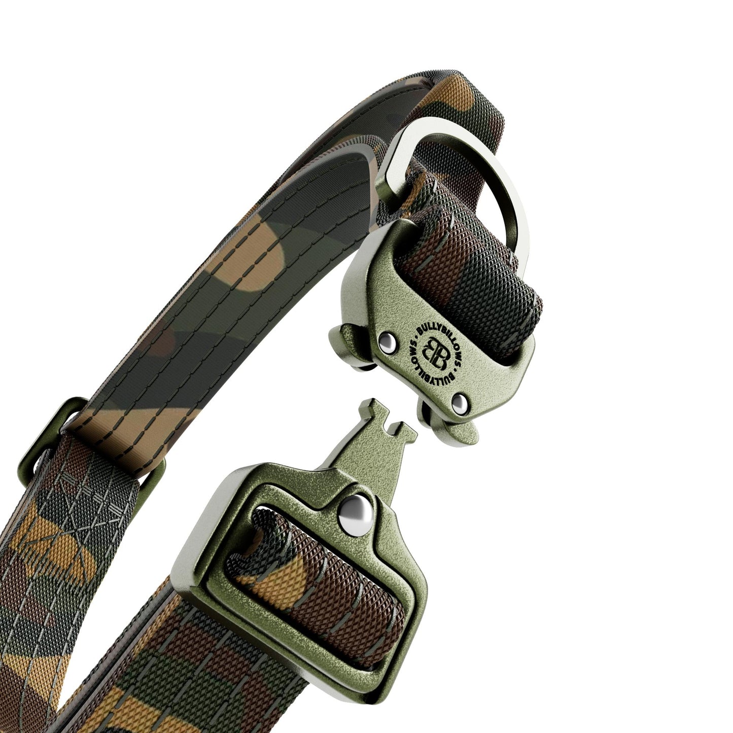 2.5cm Lighter Combat® Collar | With Handle & Secure Clip - Green Camouflage