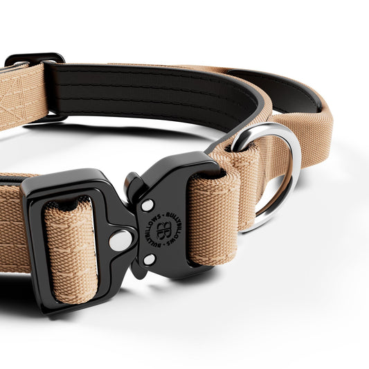 2.5cm Combat® Collar | With Handle & Secure Clip - Tan