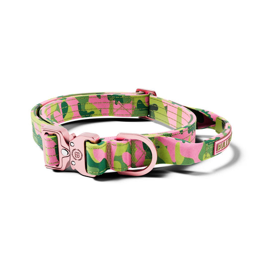 2.5cm Lighter Combat® Collar | With Handle & Secure Clip - Pink Camouflage