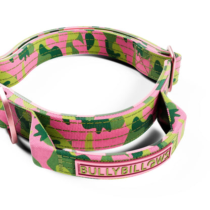 2.5cm Lighter Combat® Collar | With Handle & Secure Clip - Pink Camouflage