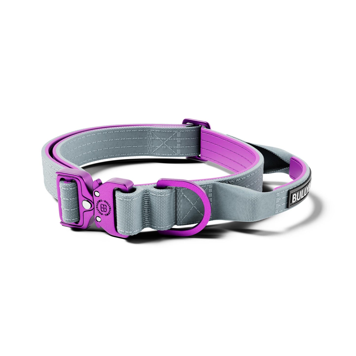 2.5cm Lighter Combat® Collar | With Handle & Secure Clip - Purple x Grey