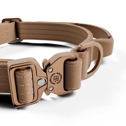 2.5cm Lighter Combat® Collar | With Handle & Secure Clip - Tan x Tan