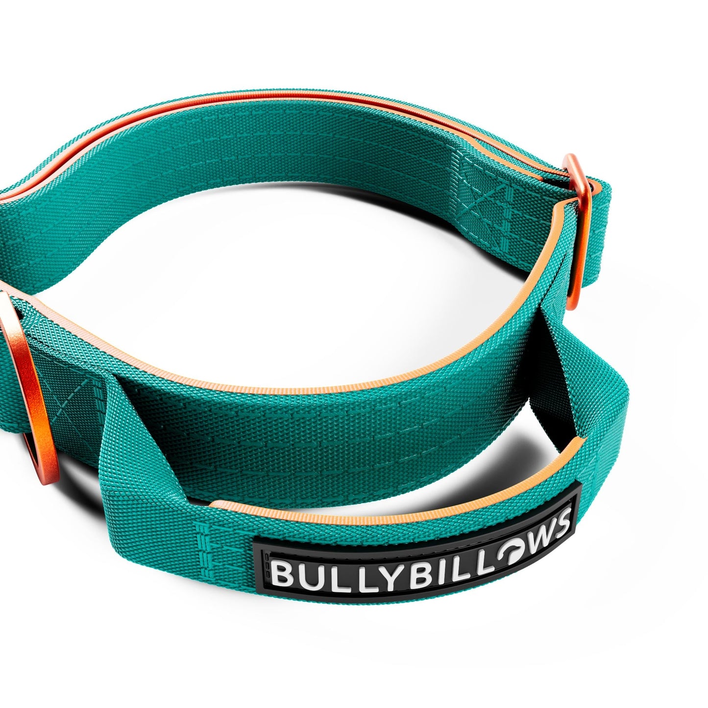 2.5cm Lighter Combat® Collar | With Handle & Secure Clip - Turquoise x Orange