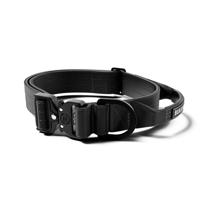 4cm Lighter Combat® Collar | With Handle & Secure Clip - Black x Black