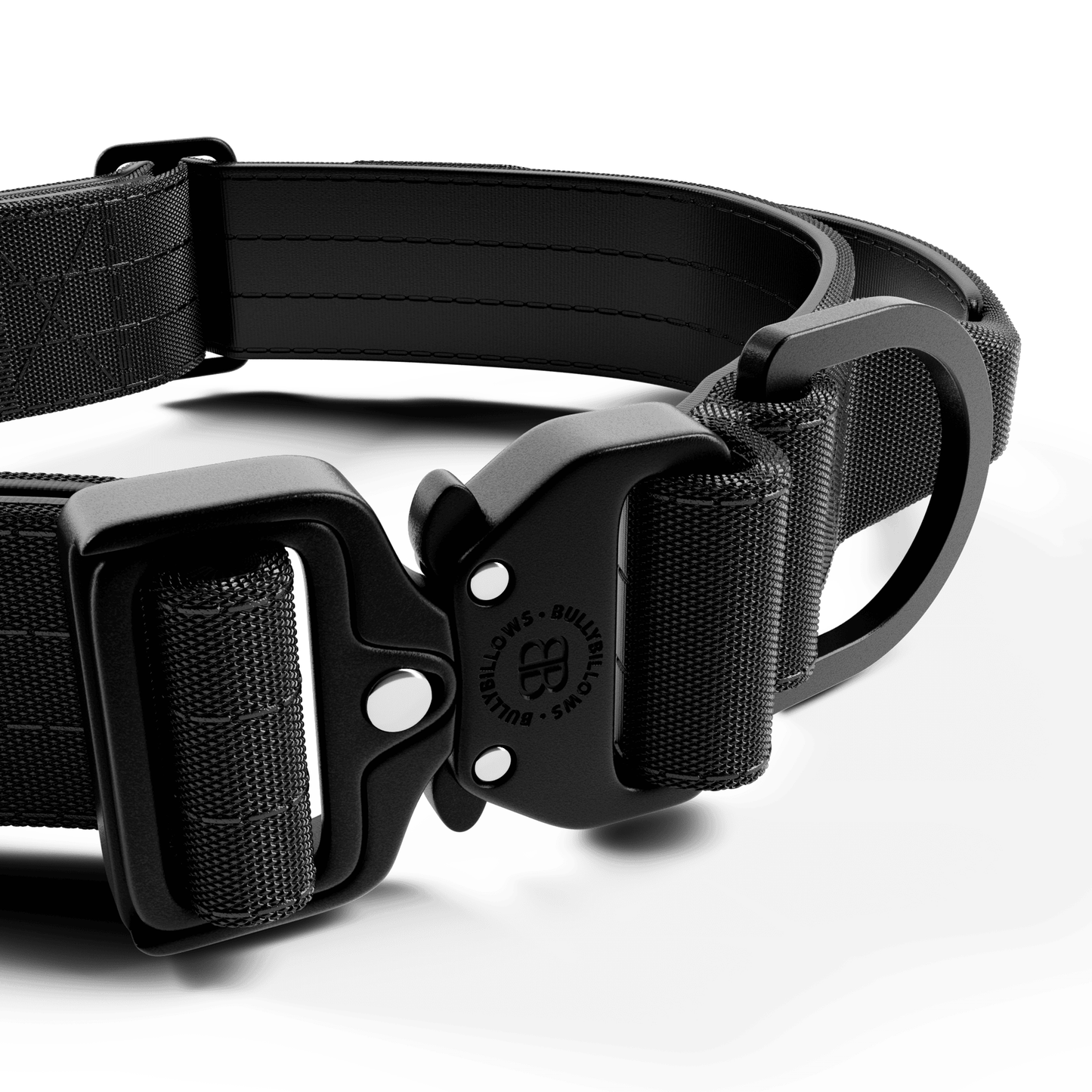 4cm Lighter Combat® Collar | With Handle & Secure Clip - Black x Black