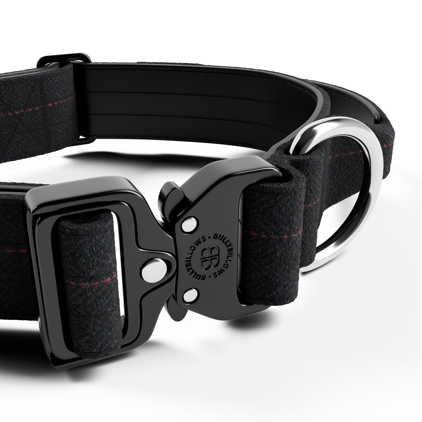 4cm Tweed Combat® Collar | With Handle & Secure Clip - Charcoal Black