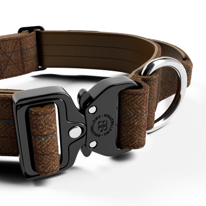 4cm Tweed Combat® Collar | With Handle & Secure Clip - Classic Tan