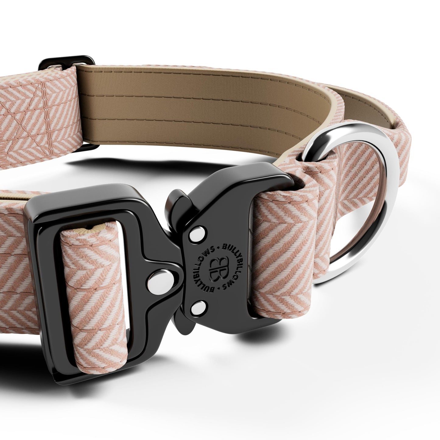 4cm Herringbone Combat® Collar | With Handle & Secure Clip - Elegant Cream