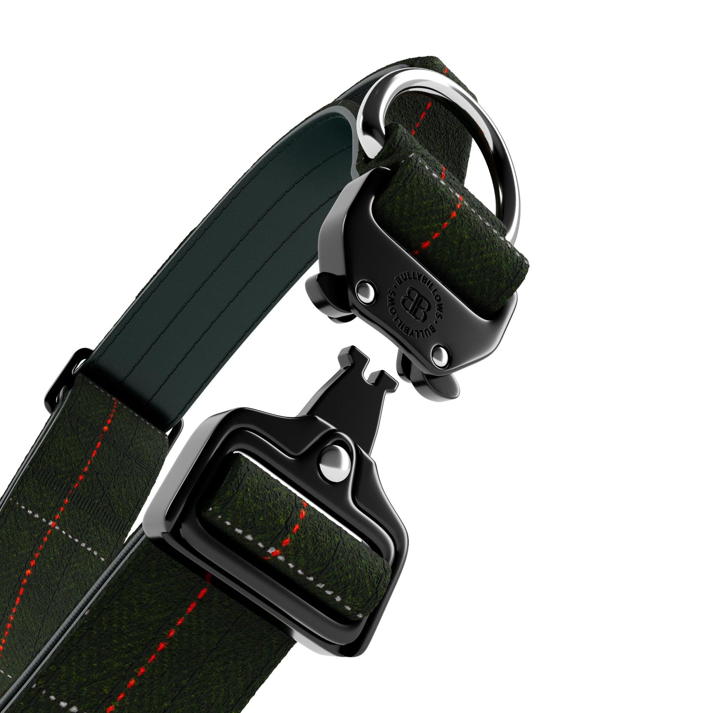 4cm Tweed Combat® Collar | With Handle & Secure Clip - Forest Green