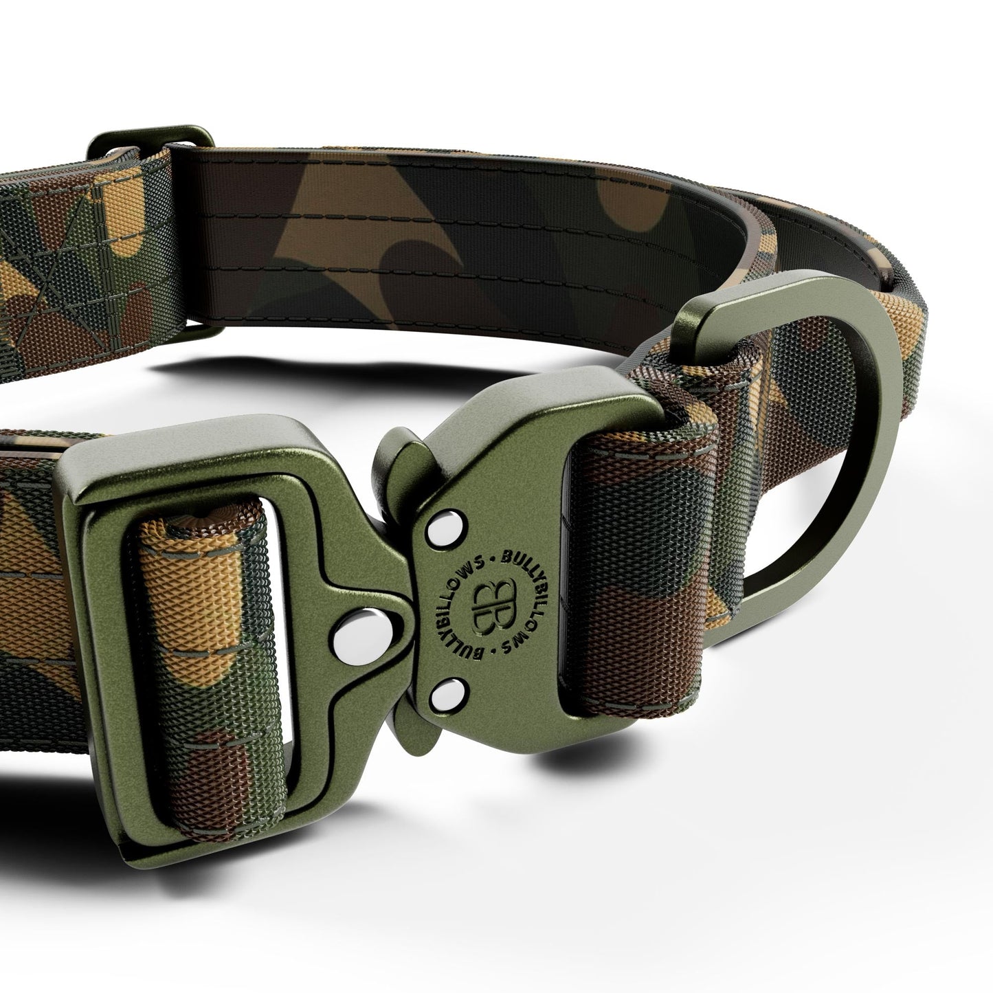 4cm Lighter Combat® Collar | With Handle & Secure Clip - Green Camouflage