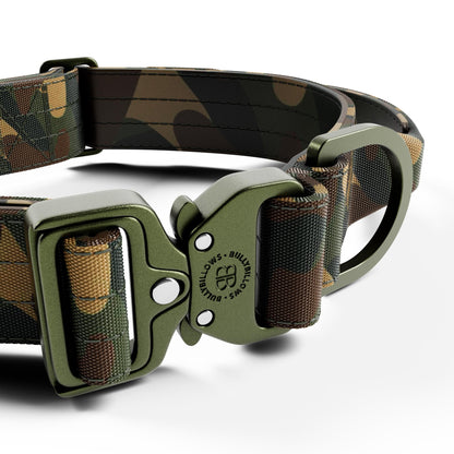 4cm Lighter Combat® Collar | With Handle & Secure Clip - Green Camouflage