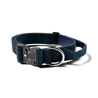 4cm Tweed & Herringbone Combat® Collar | With Handle & Secure Clip