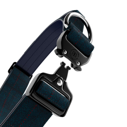 4cm Tweed Combat® Collar | With Handle & Secure Clip - Midnight Blue