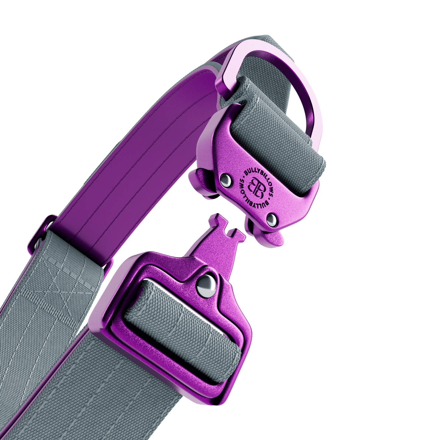 4cm Lighter Combat® Collar | With Handle & Secure Clip - Purple & Metal Grey