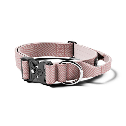 4cm Herringbone Combat® Collar | With Handle & Secure Clip - Soft Pink