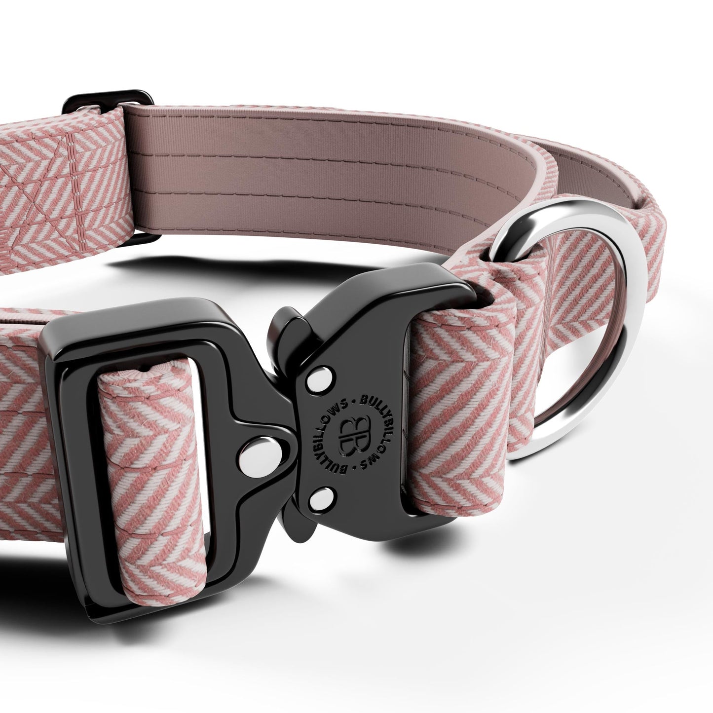 4cm Herringbone Combat® Collar | With Handle & Secure Clip - Soft Pink