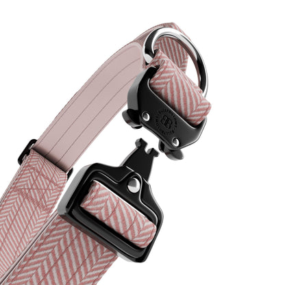 4cm Herringbone Combat® Collar | With Handle & Secure Clip - Soft Pink