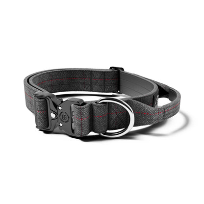 4cm Tweed & Herringbone Combat® Collar | With Handle & Secure Clip