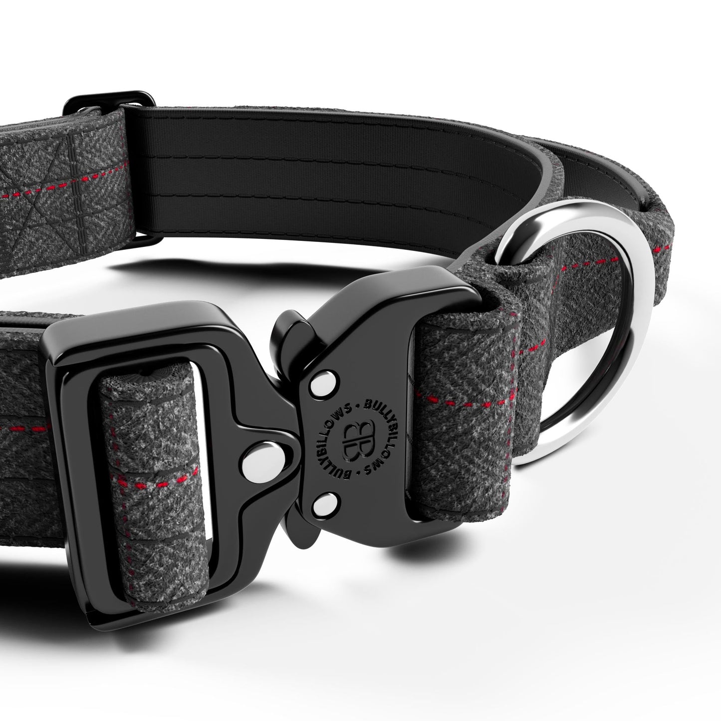 4cm Tweed Combat® Collar | With Handle & Secure Clip - Stone Grey