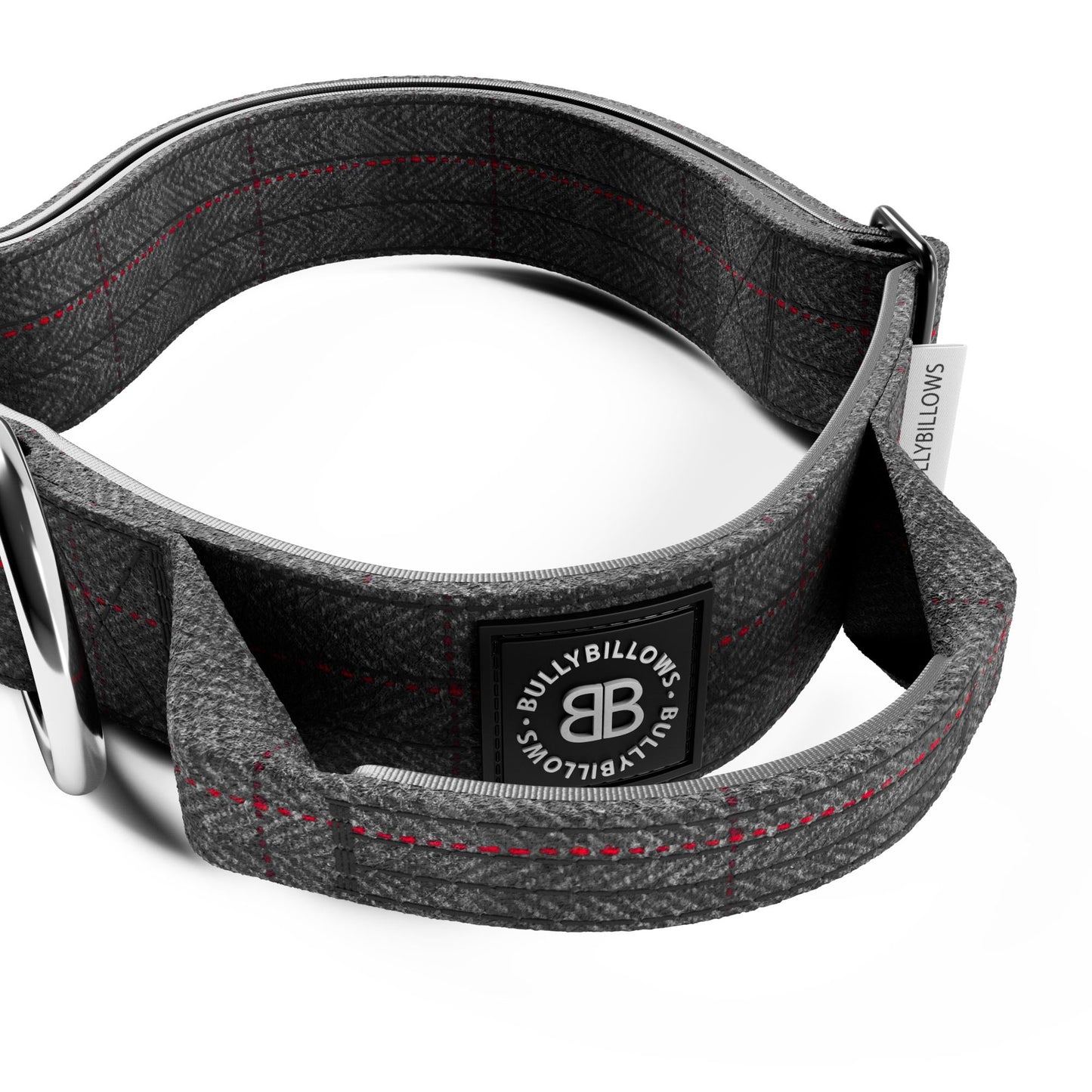 4cm Tweed Combat® Collar | With Handle & Secure Clip - Stone Grey