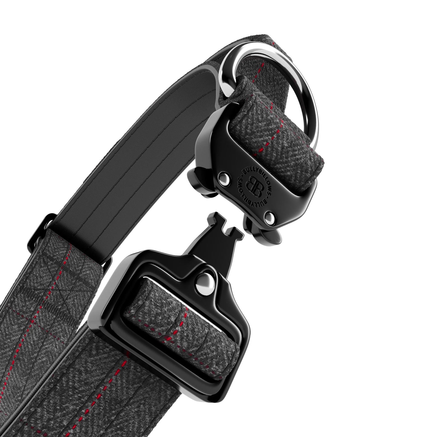 4cm Tweed Combat® Collar | With Handle & Secure Clip - Stone Grey