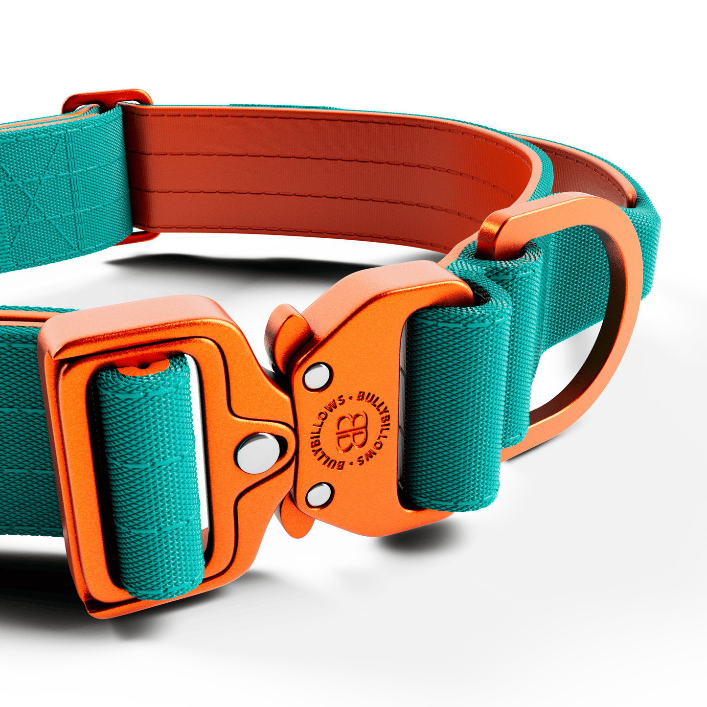 4cm Lighter Combat® Collar | With Handle & Secure Clip - Turquoise & Orange