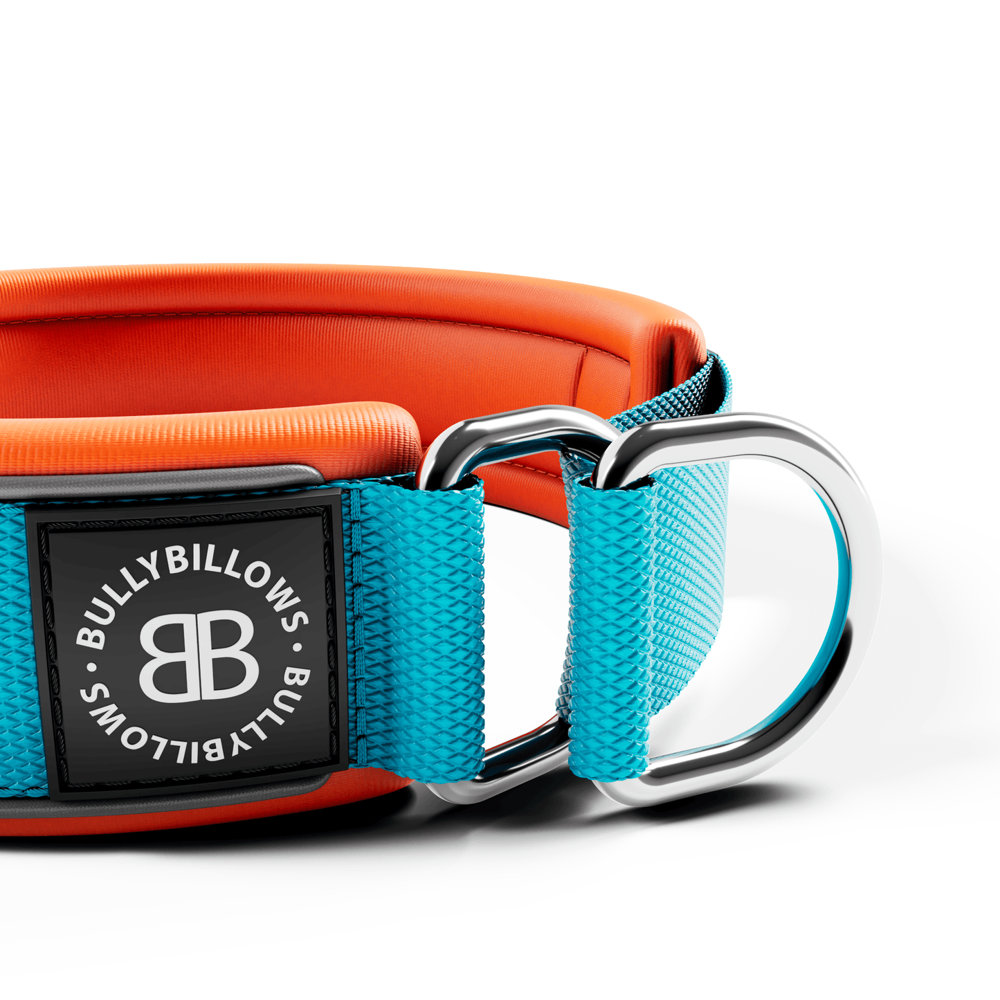 5cm Slip on Collar | Foam Padded - Light Blue x Orange