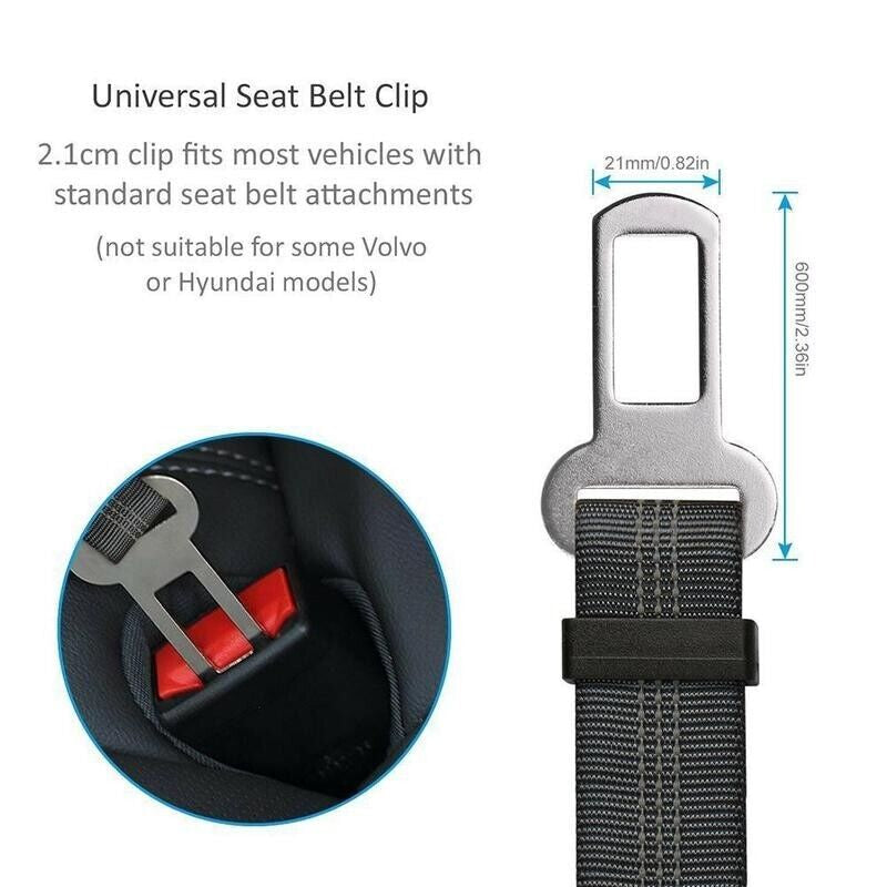 Pet Car Seat Belt 2-Pack Adjustable by Prismra
