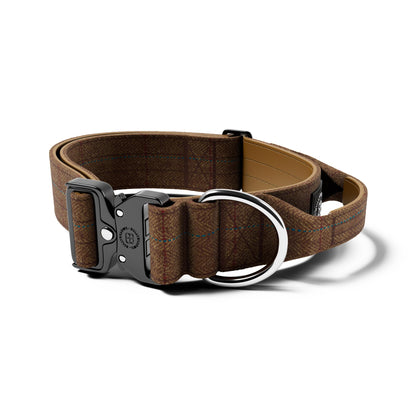 5cm Tweed & Herringbone Combat® Collar | With Handle & Secure Clip