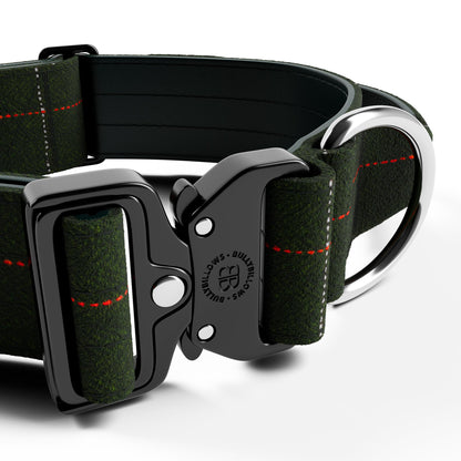 5cm Tweed Combat® Collar | With Handle & Secure Clip - Forest Green