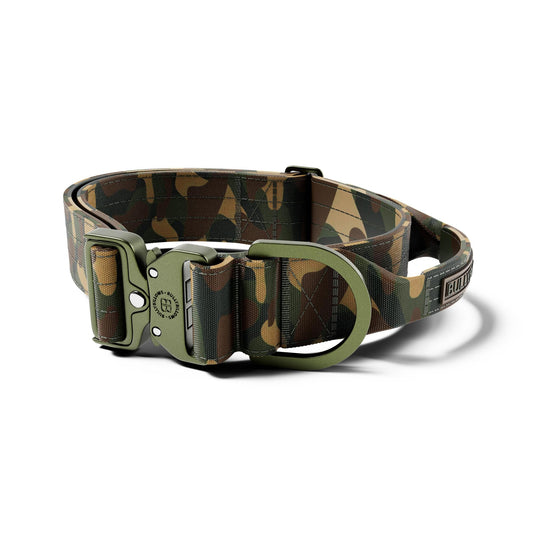5cm Lighter Combat® Collar | With Handle & Secure Clip - Green Camouflage