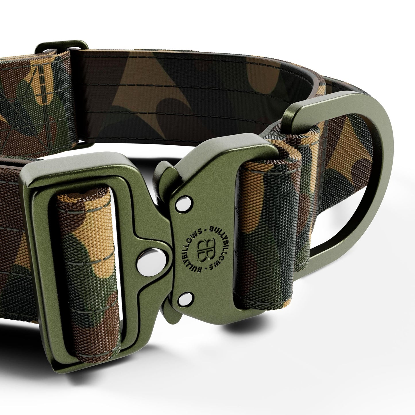 5cm Lighter Combat® Collar | With Handle & Secure Clip - Green Camouflage