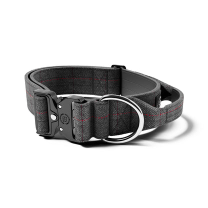 5cm Tweed & Herringbone Combat® Collar | With Handle & Secure Clip