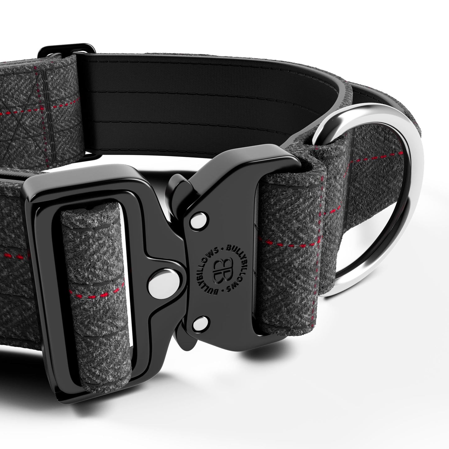5cm Tweed Combat® Collar | With Handle & Secure Clip - Stone Grey