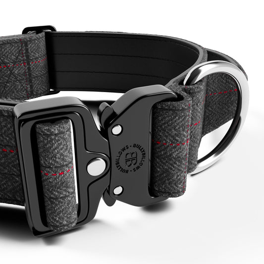 5cm Tweed Combat® Collar | With Handle & Secure Clip - Stone Grey