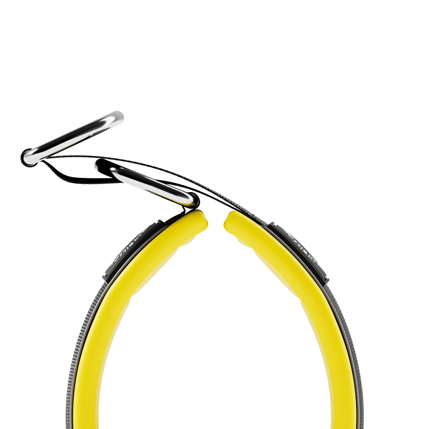 4cm Slip on Collar | Foam Padded - Black x Yellow