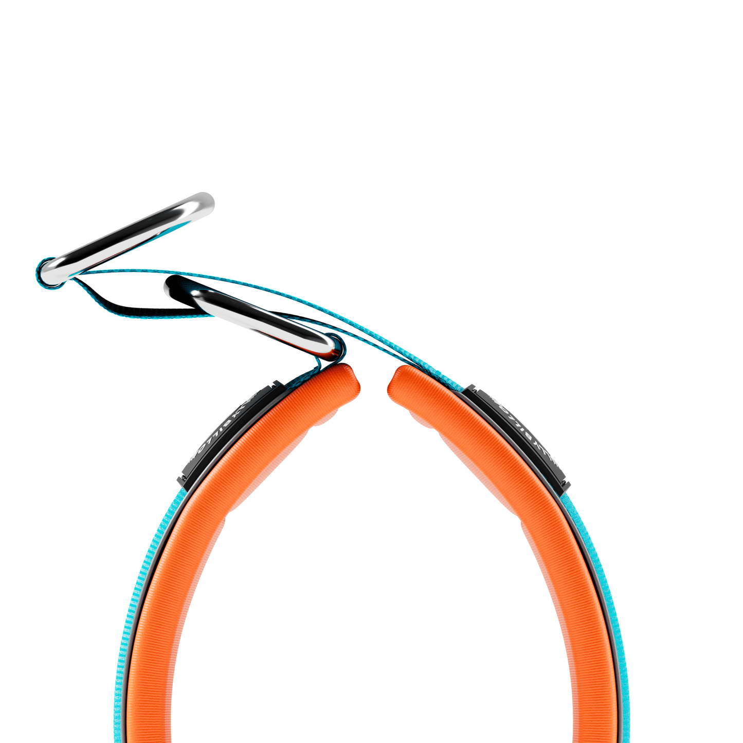 5cm Slip on Collar | Foam Padded - Light Blue x Orange