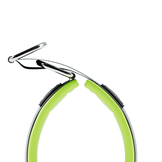 4cm Slip on Collar | Foam Padded - Metal Grey x Neon